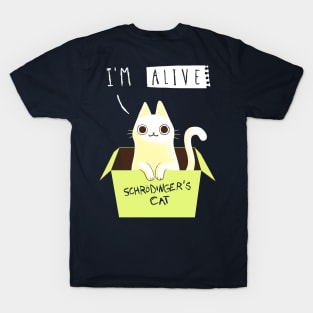 Double Schrödinger's Cat Dead and Alive - Funny Cute Kitty - Quantum Physics T-Shirt